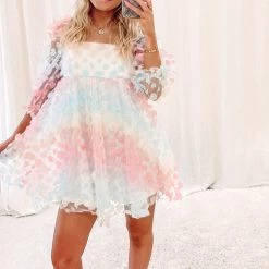 Indie Collection 3D Floral Babydoll Dress New Arrivals