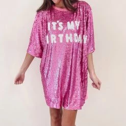 Indie Collection It’s My Birthday - Pink Sequin Dress