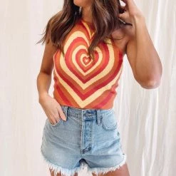 Indie Collection Hearts Crop Top