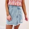 Indie Collection New Arrivals Asymmetric Denim Skirt