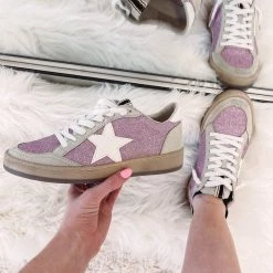 Indie Collection Pink Glitter Baller Sneakers New Arrivals