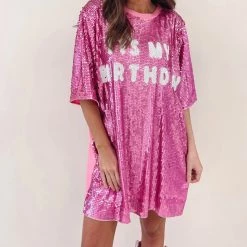 Indie Collection It’s My Birthday - Pink Sequin Dress