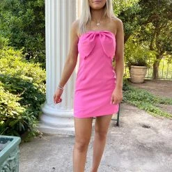 Indie Collection Pink Bow Dress New Arrivals