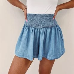 Indie Collection USA Collection Adair Shorts - Denim Color