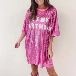 Indie Collection It’s My Birthday - Pink Sequin Dress