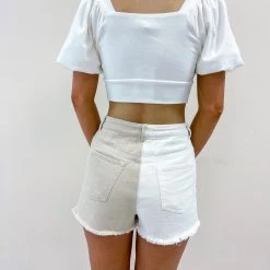 Indie Collection Two Toned Tan Denim Shorts New Arrivals
